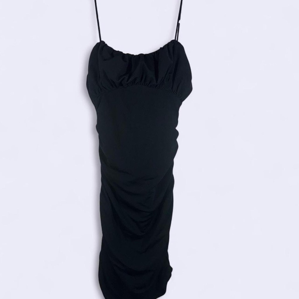 Edikted Black Mini Dress with Spaghetti Straps